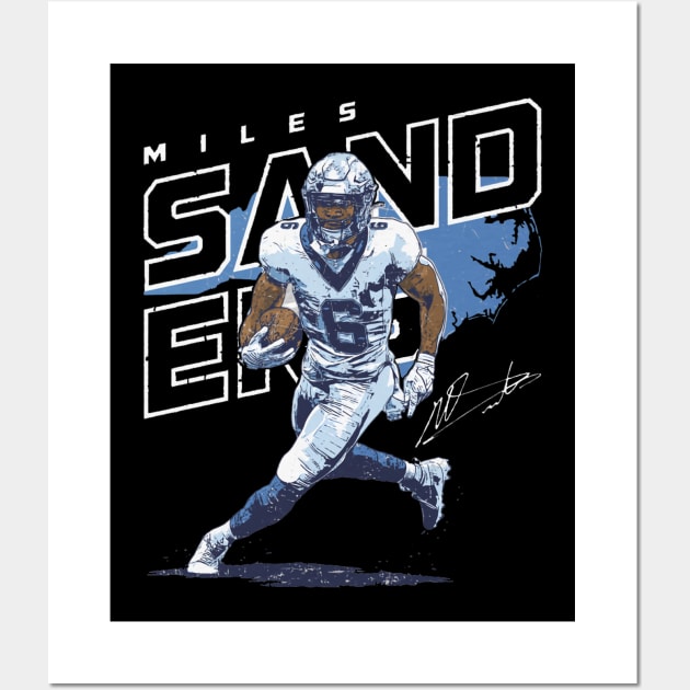 Miles Sanders Carolina Player Map Wall Art by ClarityMacaws